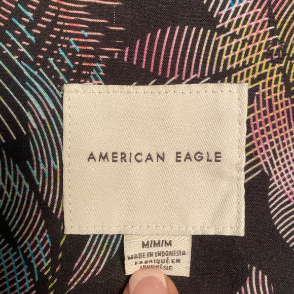 American Eagle Tropical Resort Button Up Shirt Size Medium - Picture 4 of 6